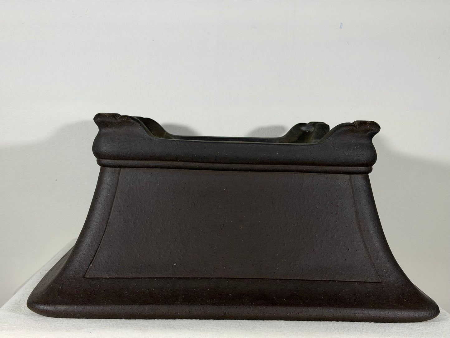 Preowned Japanese Tokoname Square Bonsai Pot Yammaki - 15” By 7”