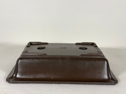 Preowned Japanese Tokoname Unglazed Rectangular Bonsai Pot with Stamps - 9.5” By 6.5”