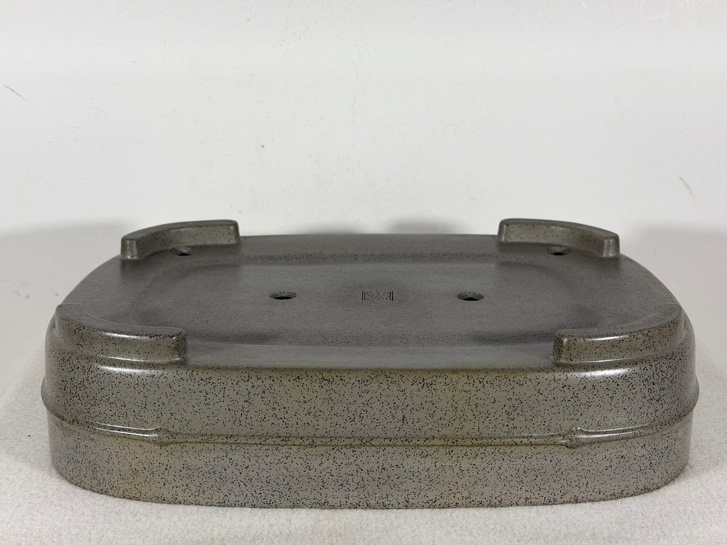 Preowned Japanese Tokoname Unglazed Rectangular Bonsai Pot Seizan - 12.75” By 9.25”