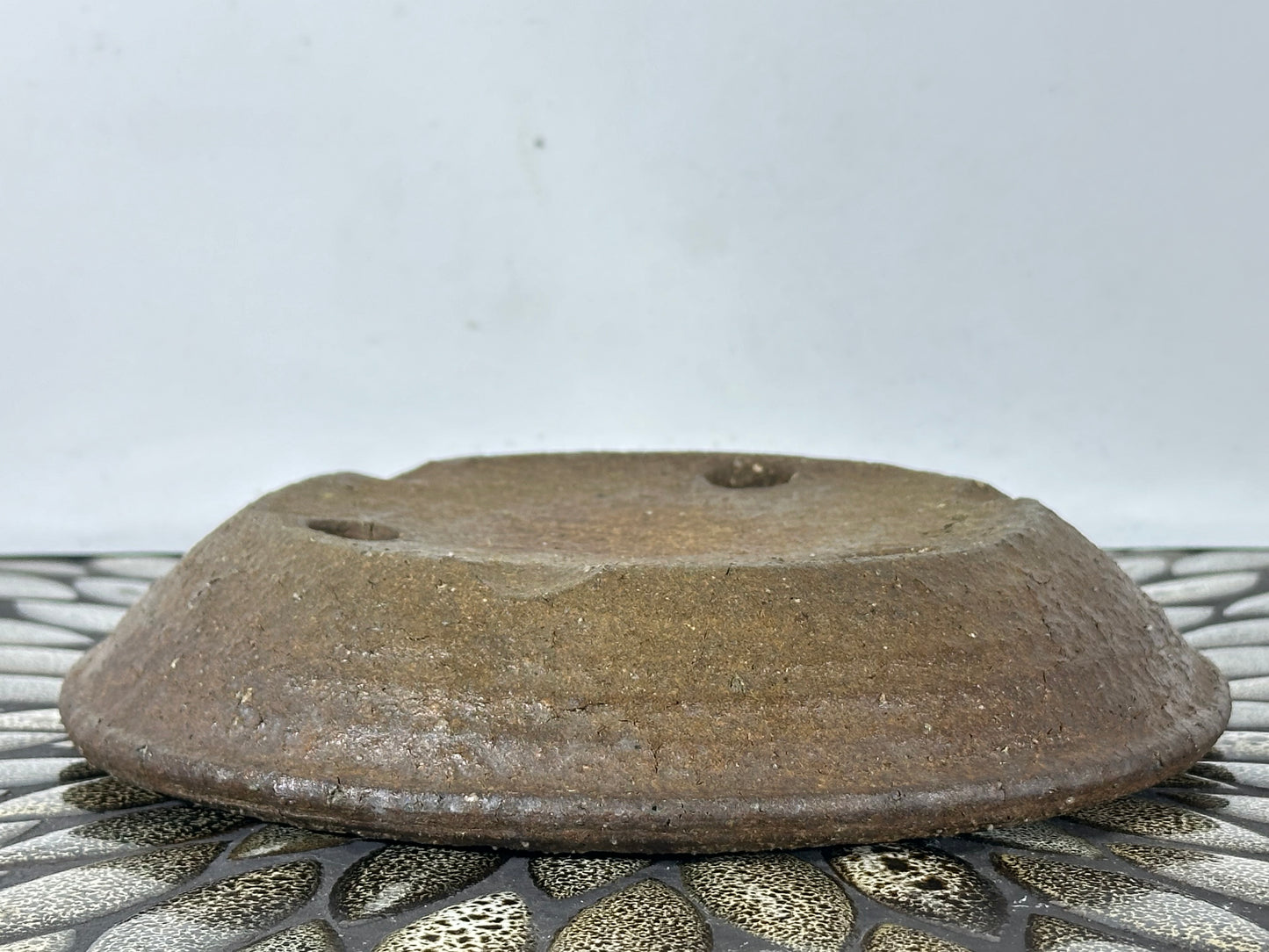 Preowned Japanese Tokoname Unglazed Nanban Style Bonsai Pot - 9” By 1.75”