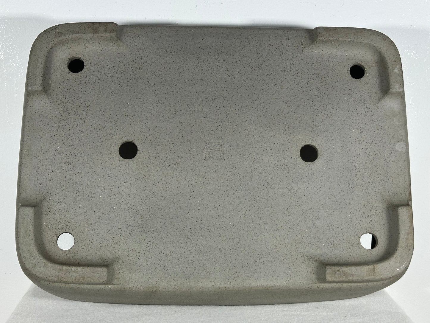 Preowned Japanese Tokoname Unglazed Rectangular Bonsai Pot Seizan - 16.25” By 11.75”