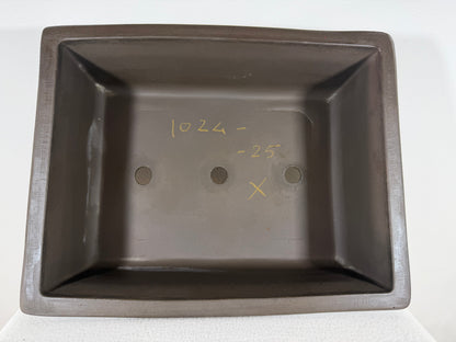 Preowned Japanese Tokoname Unglazed Rectangular Bonsai Pot - 16” By 12.75”