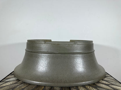 Preowned Japanese Tokoname Unglazed Oval Bonsai Pot Seizan - 16.25” By 14”