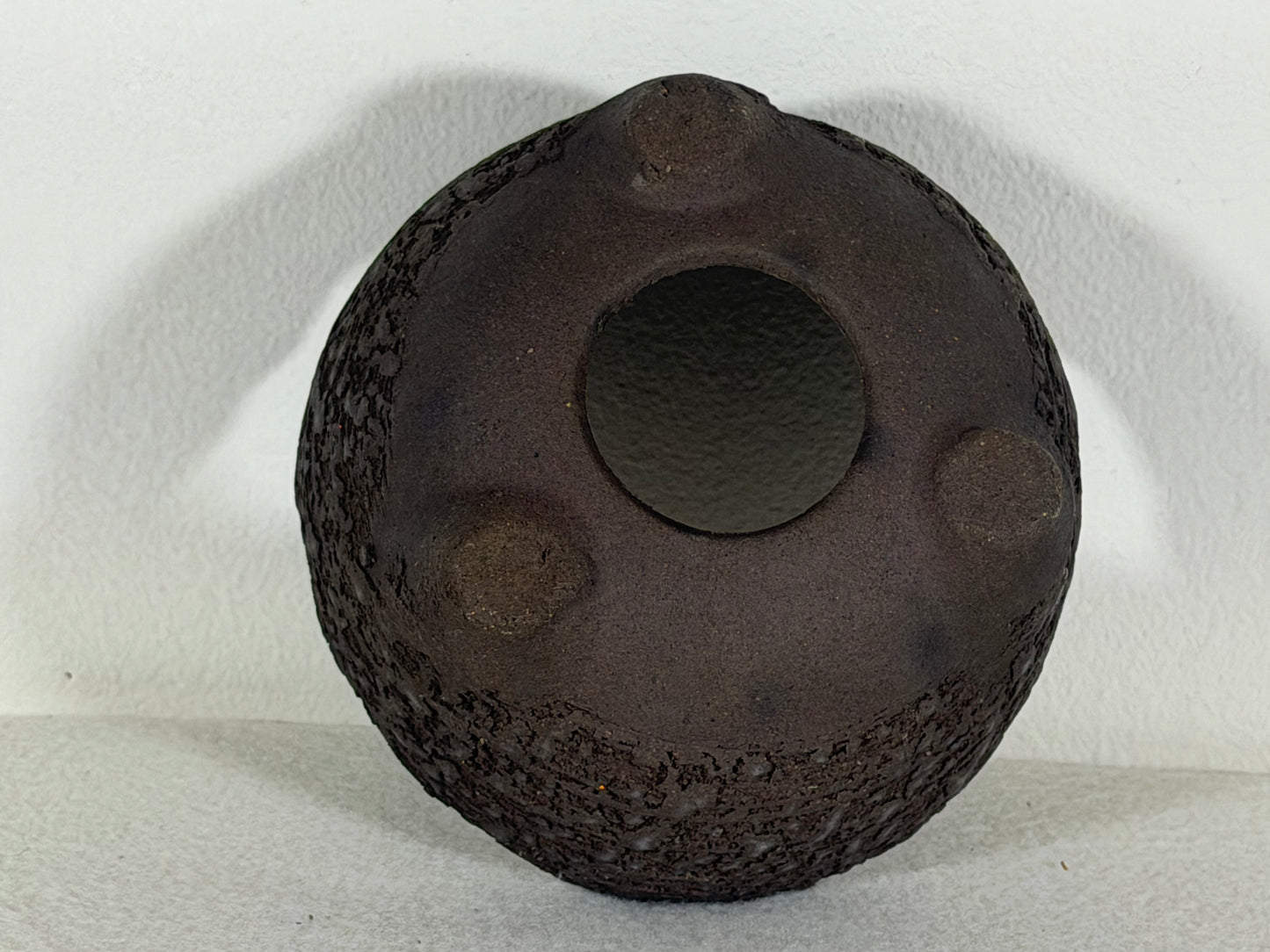 Preowned Japanese Unglazed Eggshell Bonsai Pot - 4.75” By 2.5”