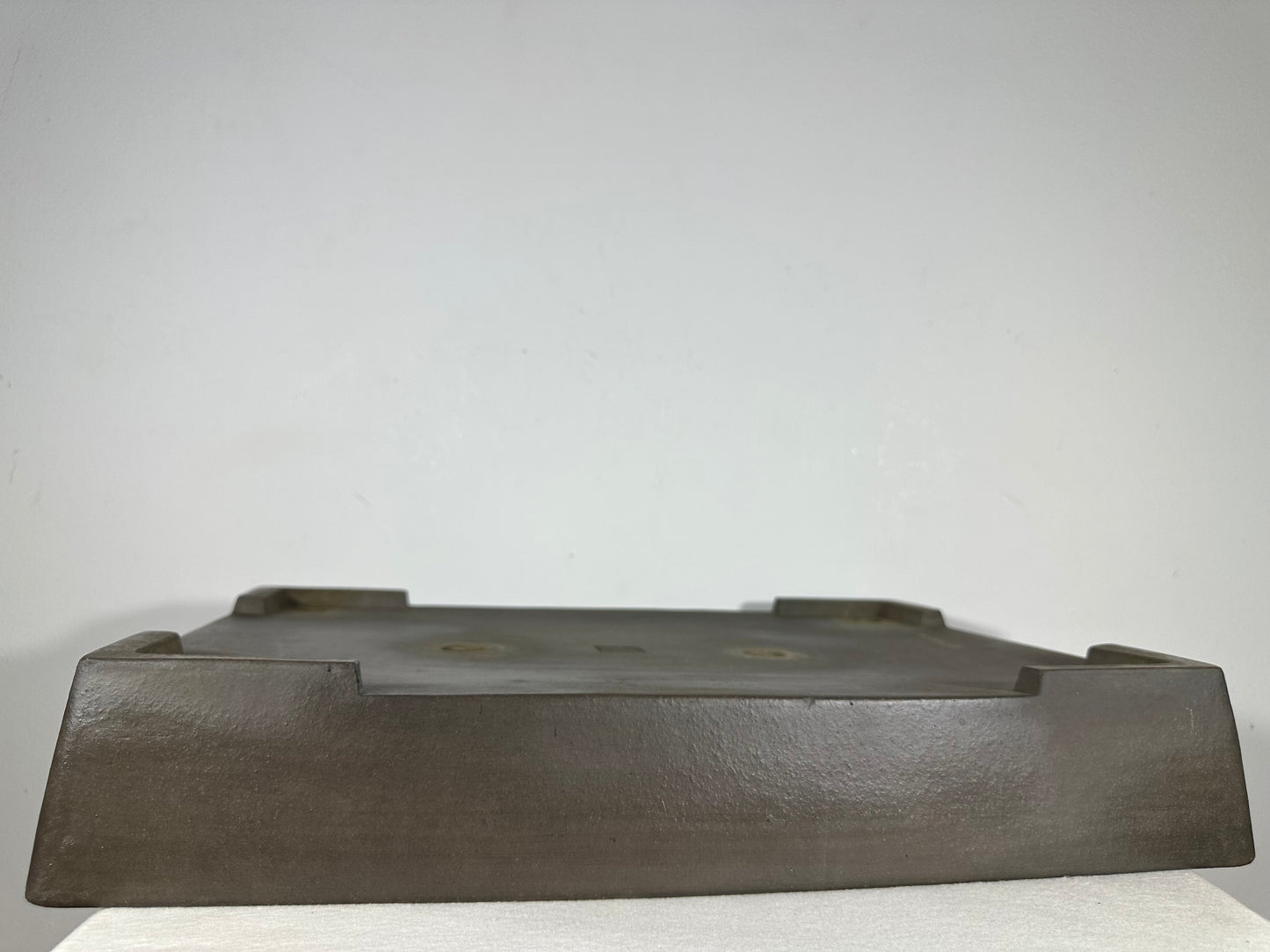 Preowned Japanese Tokoname Unglazed Rectangular Bonsai Pot Seizan - 19.25” By 14”