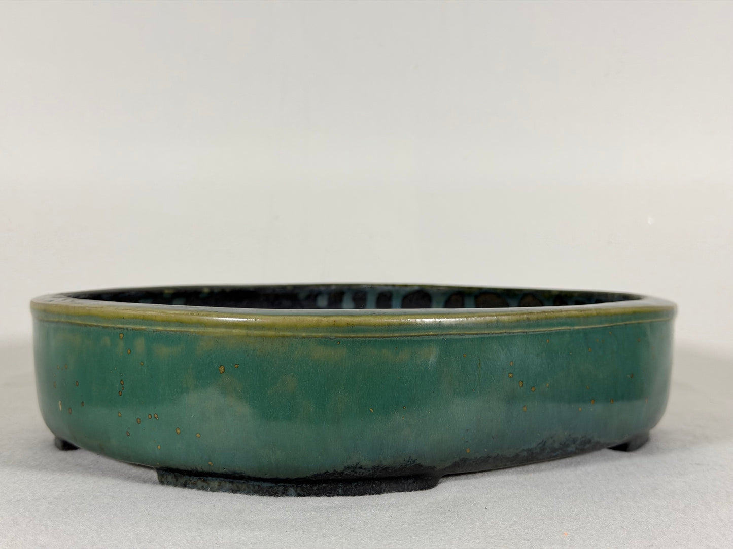 Preowned Japanese Tokoname Rectangular Bonsai Pot Aiba Koyo - 11” By 9”