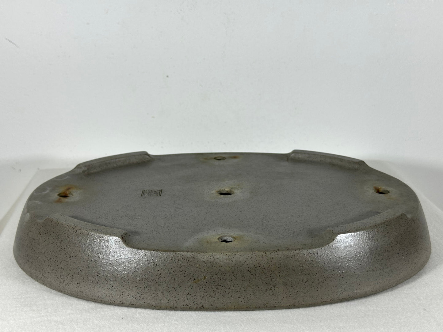 Preowned Japanese Tokoname Unglazed Oval Shallow Bonsai Pot Seizan - 14” By 10”