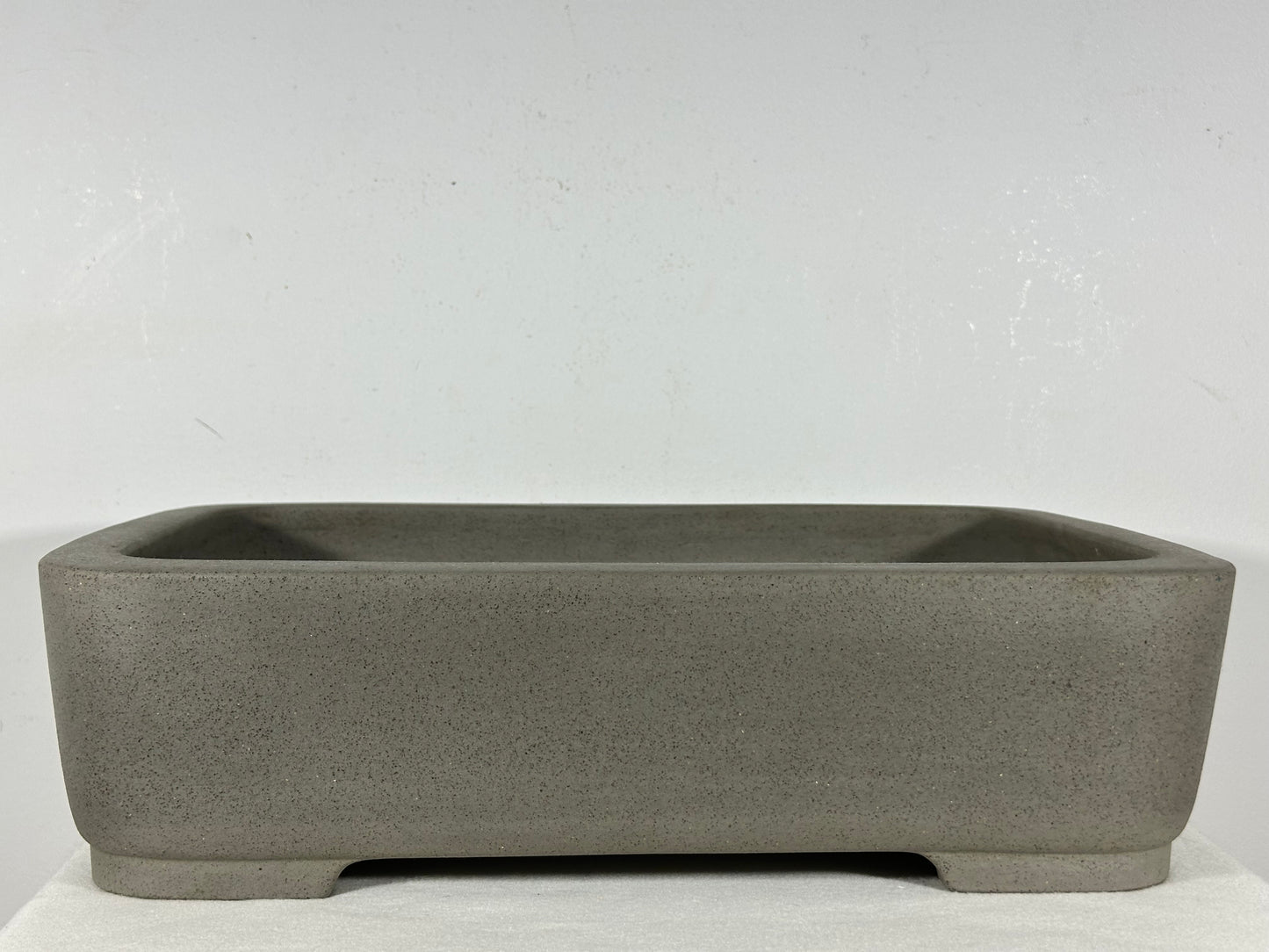 Preowned Japanese Tokoname Unglazed Rectangular Bonsai Pot Seizan - 16.25” By 11.75”
