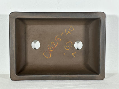 Preowned Japanese Tokoname Unglazed Rectangular Bonsai Pot - 8.25” By 6”