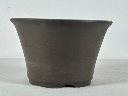 Preowned Japanese Tokoname Unglazed Round Bonsai Pot - 5” By 3”
