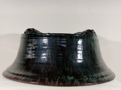 New Japanese Tokoname Round Bonsai Pot Syuhou Yoshimura - 18.5” By 7.25”