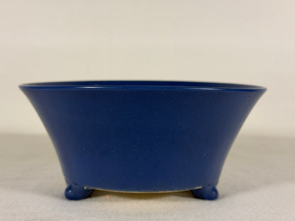 Preowned Vintage China Glazed Round Bonsai Pot - 5.75” By 2.75”