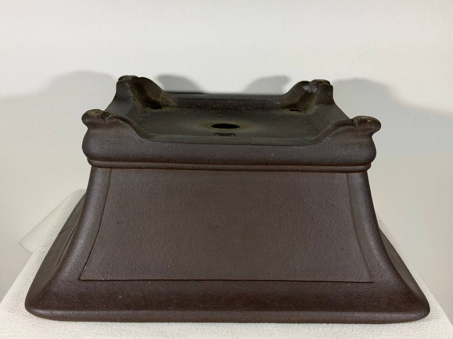Preowned Japanese Tokoname Square Bonsai Pot Yammaki - 15” By 7”