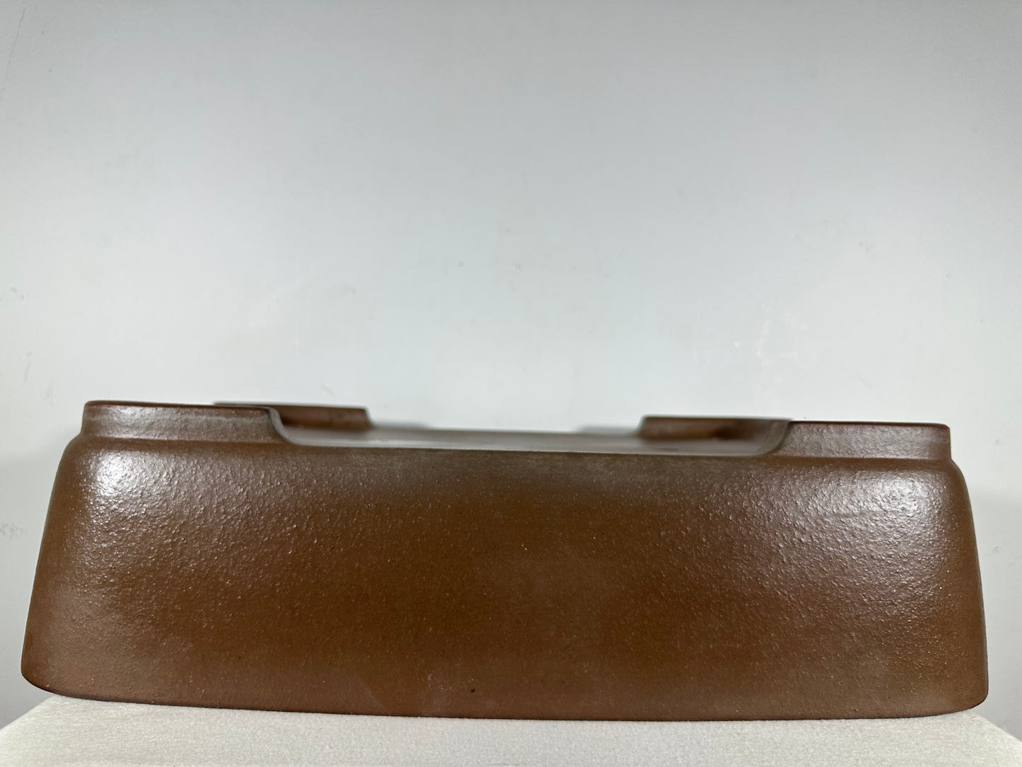 Preowned Japanese Tokoname Unglazed Rectangular Bonsai Pot Seizan - 19” By 13.75”