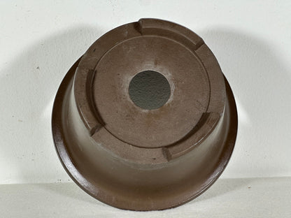 Preowned Japanese Tokoname Unglazed Round Deep Bonsai Pot - 6.25” By 3 3/8”