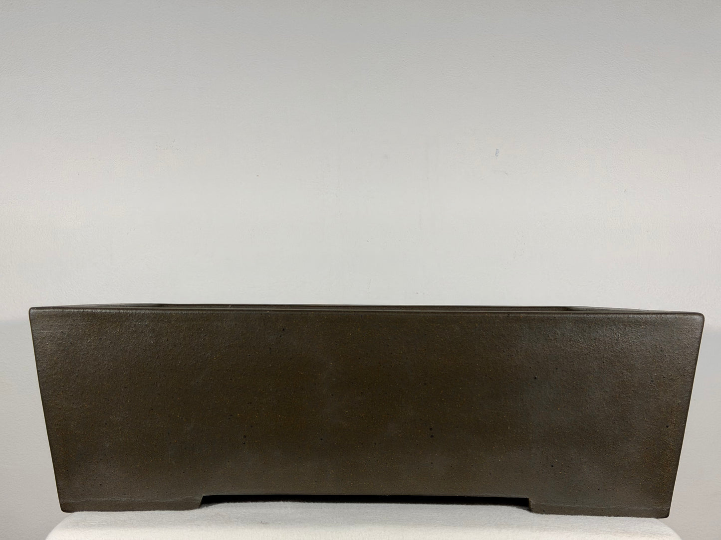 Preowned Japanese Tokoname Unglazed Rectangular Bonsai Pot - 19” By 14.5”