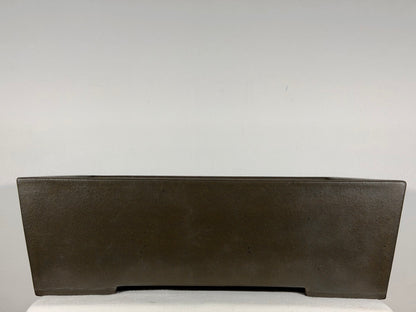 Preowned Japanese Tokoname Unglazed Rectangular Bonsai Pot - 19” By 14.5”