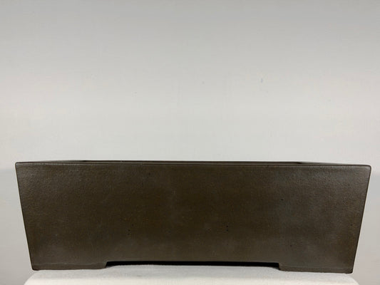 Preowned Japanese Tokoname Unglazed Rectangular High Quality Bonsai Pot Kosyousen - 19” By 14.5”