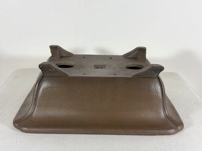 Preowned Japanese Tokoname Rectangular Bonsai Pot Gyouzan Nakano - 11” By 9”