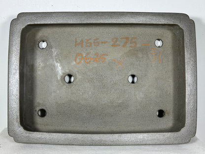 Preowned Japanese Tokoname Unglazed Rectangular Bonsai Pot Seizan - 13.75” By 9.75”
