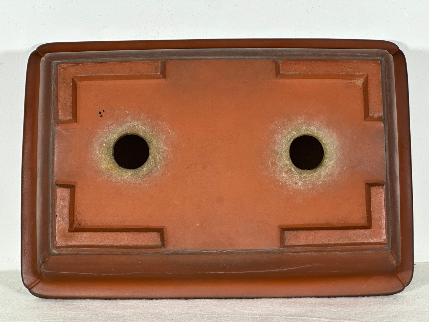 Preowned Japanese Tokoname Unglazed Rectangular Bonsai Pot - 11.5” By 7.75”