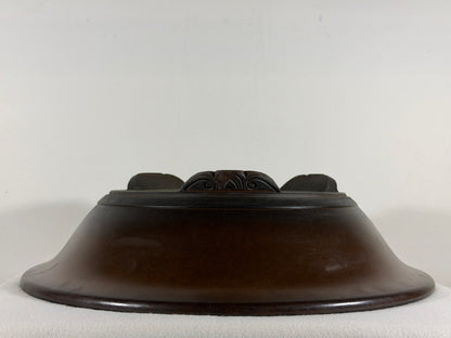 Preowned Vintage Japanese Tokoname Unglazed Round Bonsai Pot Tazan - 15.75” By 4.25”