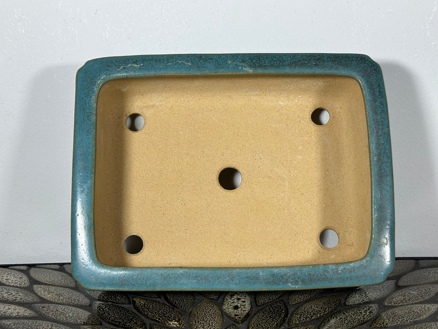 Preowned Japanese Tokoname Rectangular Bonsai Pot Reiho - 9.25” By 7”