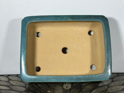 Preowned Japanese Tokoname Rectangular Bonsai Pot Reiho - 9.25” By 7”