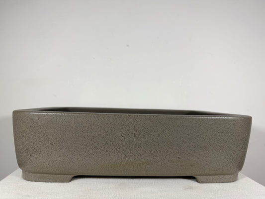 Preowned Japanese Tokoname Unglazed Rectangular Bonsai Pot Seizan - 16.25” By 11.75”