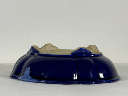 Preowned Japanese Tokoname Glazed Mokko Style Bonsai Pot Satomi - 8” By 7”