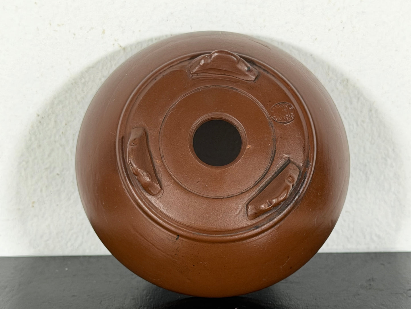 New Japanese Tokoname Unglazed Bag Style Bonsai Pot Bigei - 3 1/8” By 1 3/8”