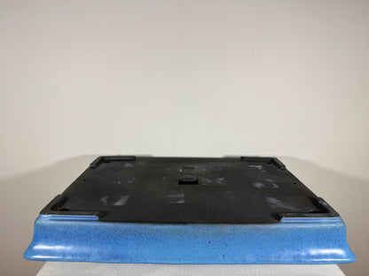 Preowned Japanese Tokoname Glazed Shallow Rectangular Bonsai Pot Aiba Koyo - 19” x 13” x 2.5”