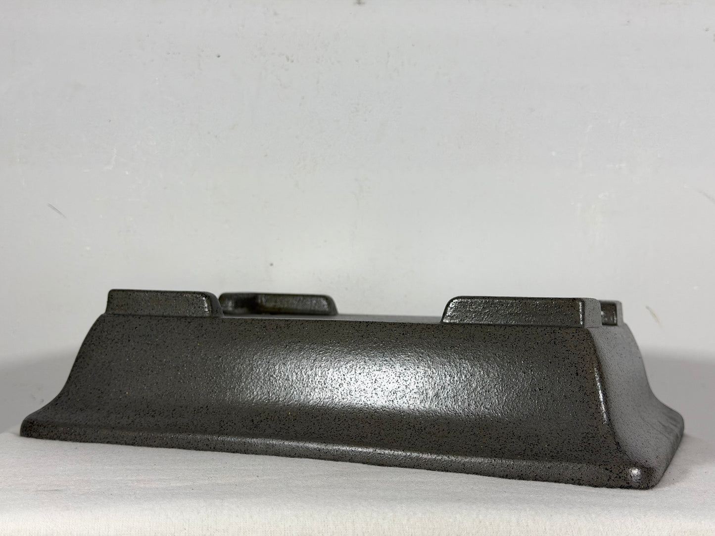 Preowned Japanese Tokoname Unglazed Rectangular Bonsai Pot Seizan - 13.75” By 10.25”