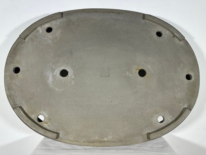 Preowned Japanese Tokoname Unglazed Oval Shallow Bonsai Pot Seizan - 24.25” By 17.25”