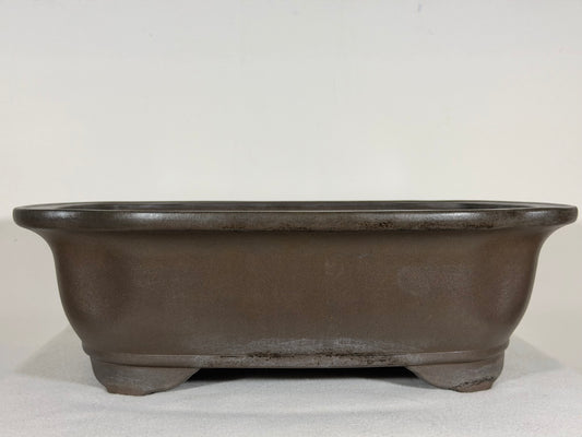 Preowned Japanese Tokoname Mokko Style Bonsai Pot Gyouzan Nakano - 15.5” By 12.75”