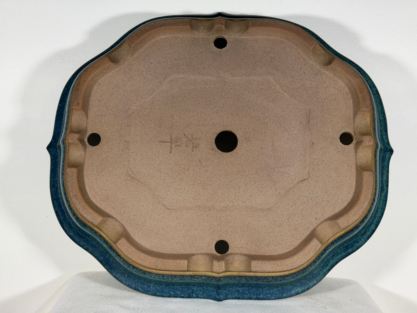 Preowned Japanese Tokoname Glazed Rinka Style Bonsai Pot Hekisui - 19” By 16.25”