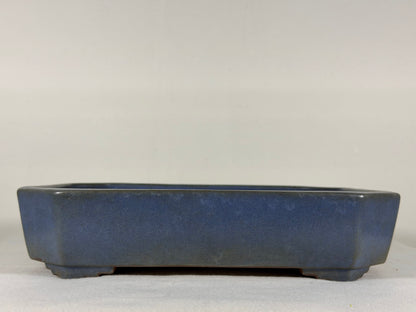 Preowned Japanese Tokoname Glazed Rectangular Bonsai Pot Yamafusa - 11” By 8.5”