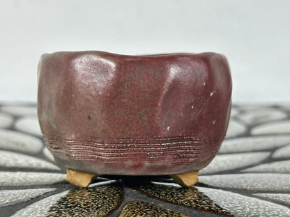 Preowned Japanese Tokoname Glazed Round Bonsai Pot - 2 3/8” By 1.5”