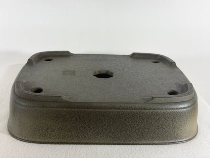 Preowned Vintage Japanese Tokoname Unglazed Rectangular Bonsai Pot Aiba Koyo - 12.5” By 10”