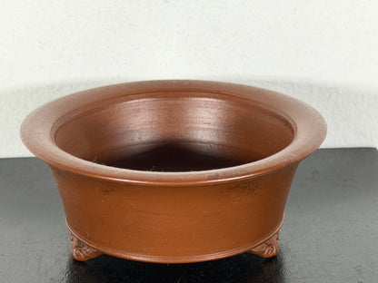 New Japanese Tokoname Unglazed Round Bonsai Pot Bigei - 3.75” By 1.5”