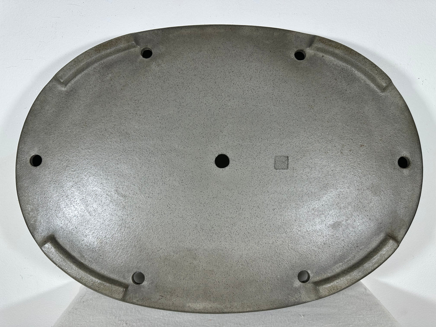Preowned Japanese Tokoname Unglazed Oval Shallow Bonsai Pot Seizan - 20.75” By 14.75”