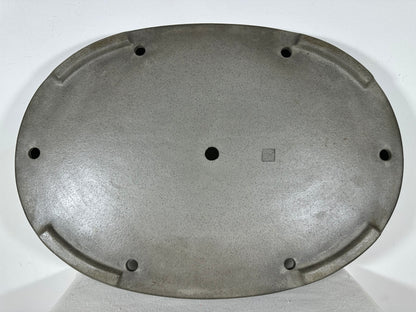 Preowned Japanese Tokoname Unglazed Oval Shallow Bonsai Pot Seizan - 20.75” By 14.75”