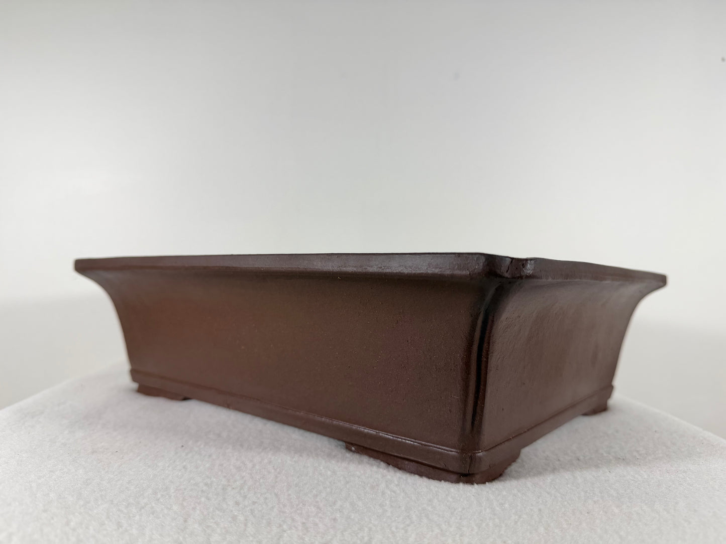 Preowned Japanese Tokoname Unglazed Rectangular Bonsai Pot - 13.25” By 10.75”