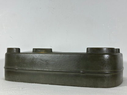 Preowned Japanese Tokoname Unglazed Rectangular Bonsai Pot Seizan - 13.75” By 9.75”