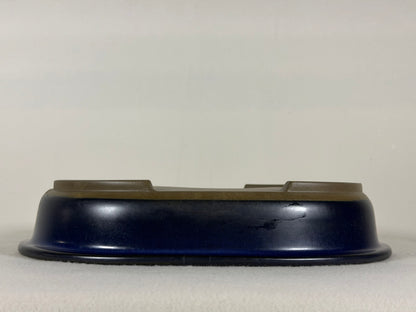 Preowned Japanese Tokoname Glazed Oval Bonsai Pot Has Patina - 11.25” By 9”
