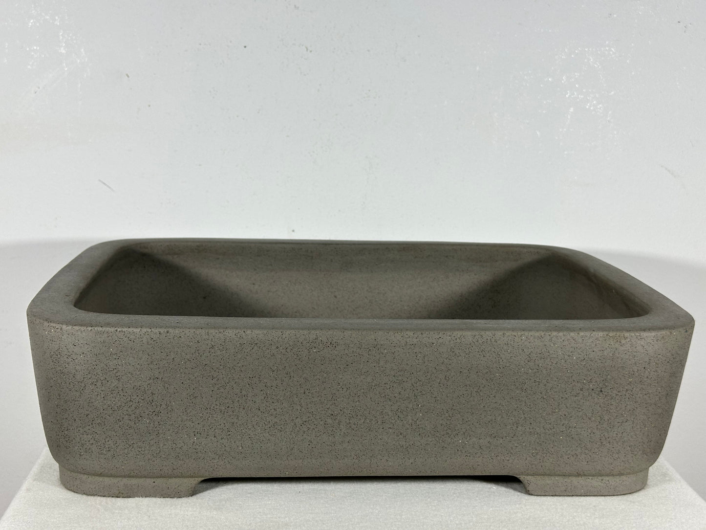 Preowned Japanese Tokoname Unglazed Rectangular Bonsai Pot Seizan - 16.25” By 11.75”