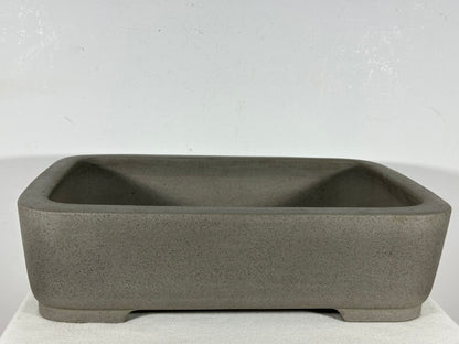 Preowned Japanese Tokoname Unglazed Rectangular Bonsai Pot Seizan - 16.25” By 11.75”