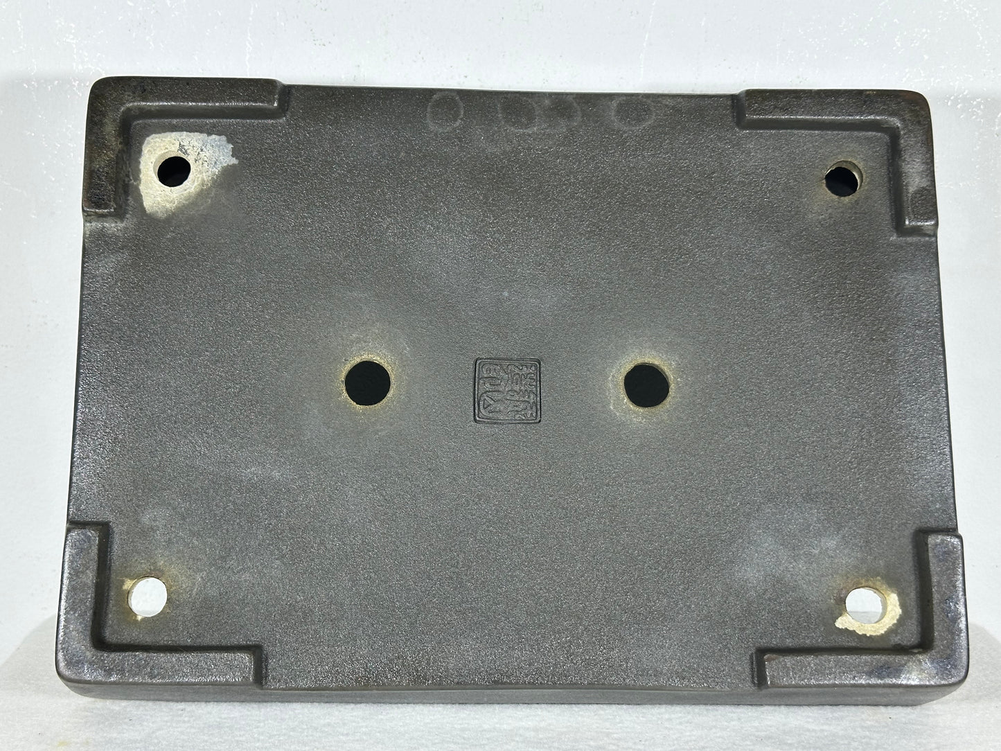 Preowned Japanese Tokoname Unglazed Rectangular Bonsai Pot Seizan - 13” By 9”
