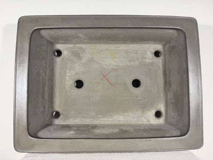 Preowned Japanese Tokoname Unglazed Rectangular Bonsai Pot Kisen - 19.5” x 14.25” x 5”