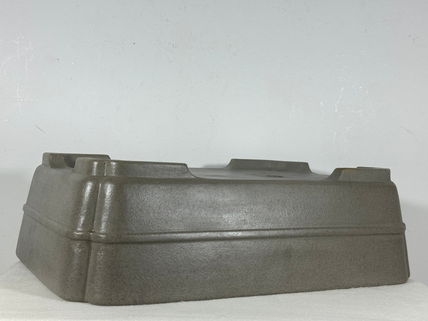Preowned Japanese Tokoname Unglazed Rectangular Bonsai Pot Seizan - 14.75” By 10.75”